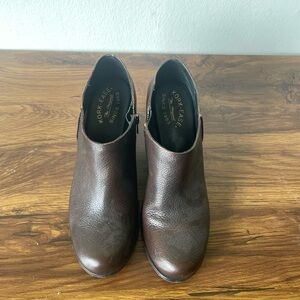 Kork-Ease Brown Ankle Booties Sleek Design
